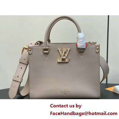 Louis Vuitton Grained calf leather Lock  &  Go Bag M23437 Dove Gray 2025